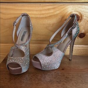 Elegant Tan Platform Heels